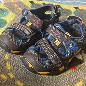 Stride Rite Blue and Yellow Kids' Sneakers